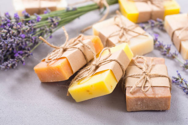istock Handmade natural soap with laundry 1169019863