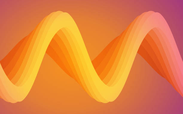 Wavy shapes vector art illustration