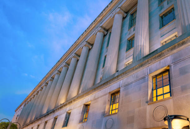 Justice Department Building Pennsylvania Avenue Washington DC Completed in 1935. Houses 1000s of lawyers working at Justice.