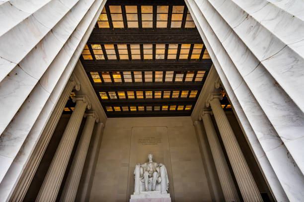 istock Tall Columns Abraham Lincoln Statue Memorial Washington DC 1169029635