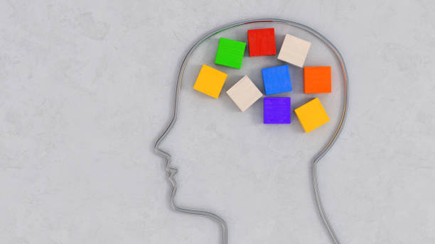 istock Wooden cubes in human head silhouette 1169037367
