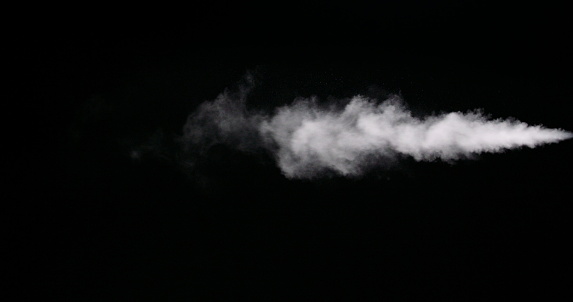 Vapour isolated on black background