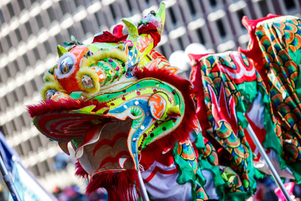 istock Traditional Chinese Dragon Dancers 1169045159
