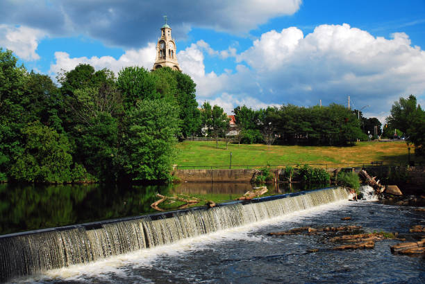 A small dam on the Blackstone River in Pawtucket, Rhode Island powered Slater Mills
