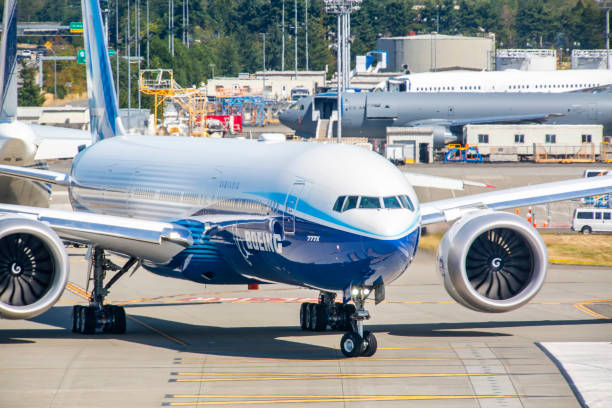 boeing 777x - aerofoil - fotografias e filmes do acervo