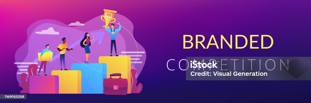 Compittion Adds Branded Competition Concept Banner Header Stock Illustration - Download ...