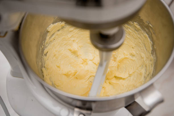 istock Flour and butter in dough mixing machine, bakery machine 1169056495