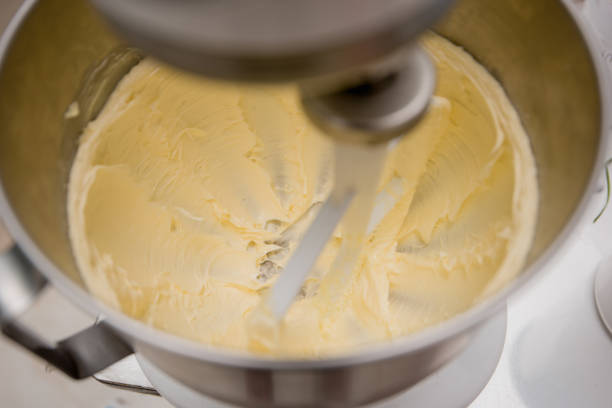 istock Flour and butter in dough mixing machine, bakery machine 1169057185