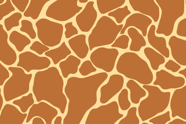 żyrafa tekstura wzór bez szwu tle ilustracji - giraffe pattern africa animal stock illustrations