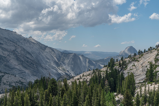 Beautiful view at Olmsted point view, at Yosemite National Park, California - United States of America