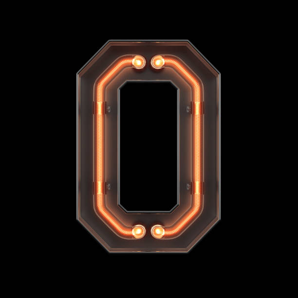 istock Number 0, Alphabet made from Neon Light 1169060594