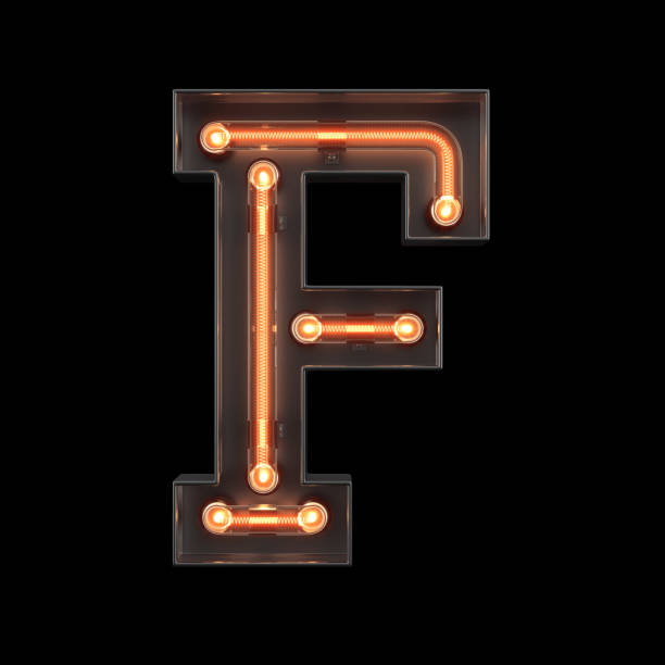 istock Neon Light Alphabet F 1169061196