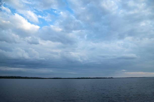 Dramatic cloudy sky in Ottawa, Canada. Nature background. Hope concept.