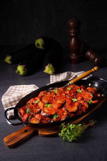 istock arni me melitzanes - stewed lamb with eggplant 1169064727