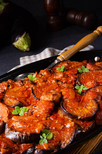 istock arni me melitzanes - stewed lamb with eggplant 1169064741