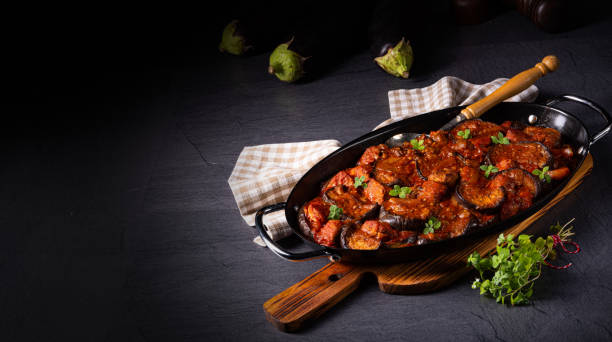 istock arni me melitzanes - stewed lamb with eggplant 1169064812