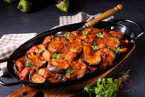 istock arni me melitzanes - stewed lamb with eggplant 1169064817