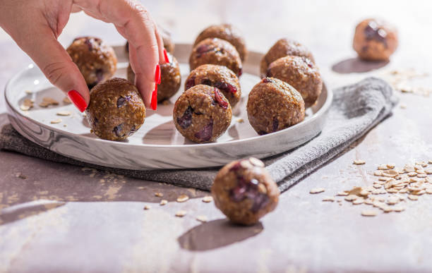 istock Oatmeal balls ,  Oats dates energy balls 1169081349