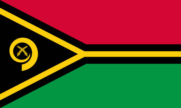 Vector flag of Vanuatu. Eps 10 Vector illustration. Port Vila vector art illustration