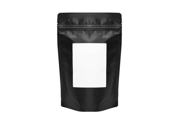 istock coffee bag isolated on white background with clipping path.Coffee packaging 1169086419