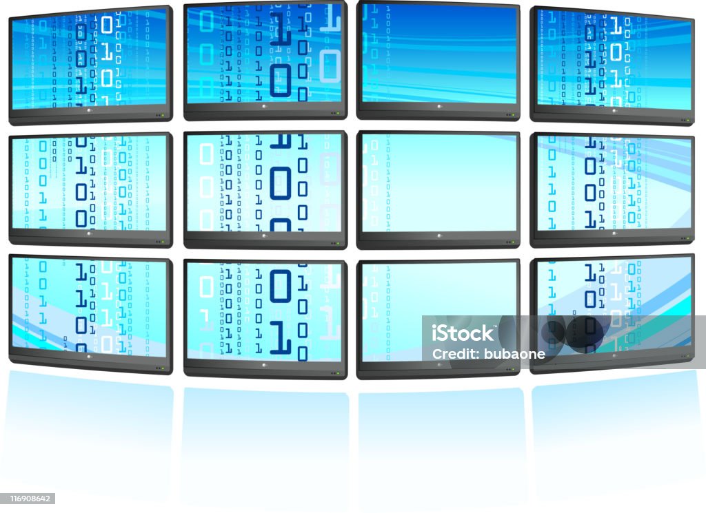 Multiple Color Display Multiple Displays With Abstract Blue Background Stock Illustration ...