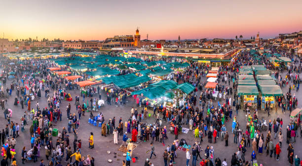 istock Djemaa El Fna Square at sunset, Marrakesh,.Morocco 1169087491