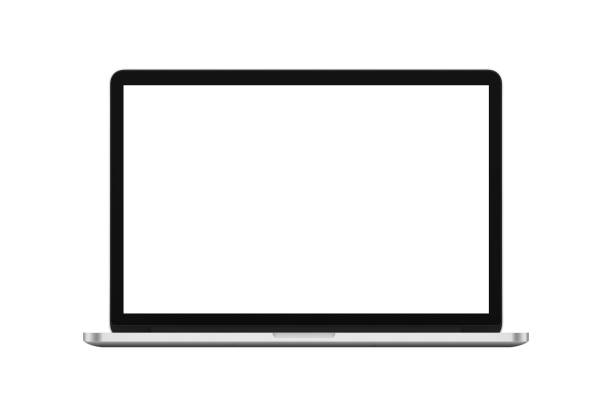 istock blank screen laptop  isolated on white background with clipping path 1169087681