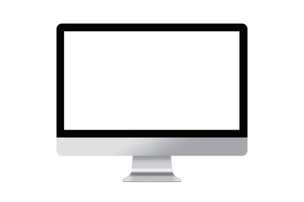 blank screen computer display isolated on white background with clipping path blank screen computer display isolated on white background with clipping path blank screen stock pictures, royalty-free photos & images