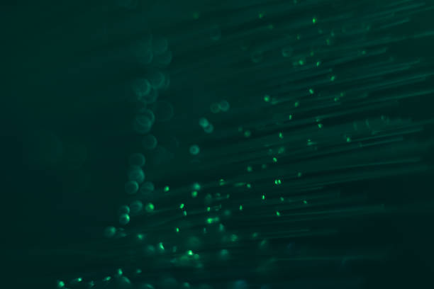 istock Beautiful green optical bokeh on a glow background. 1169089852