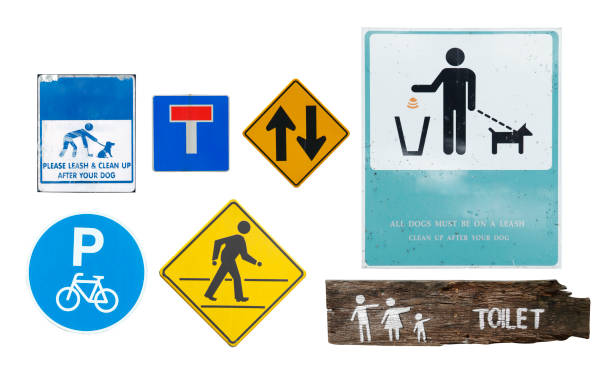 istock Set of road signs isolated on white background 1169090400