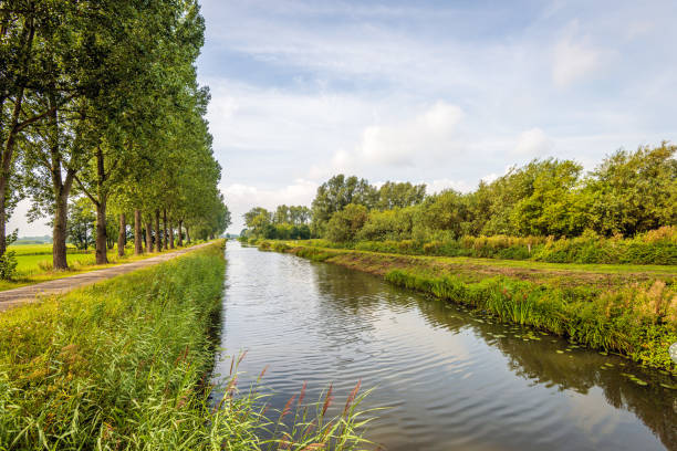 istock Seemingly endless canal in a rural landscape 1169093714