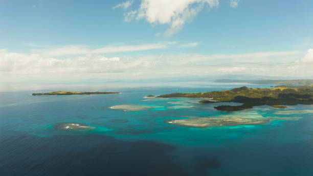 istock Seascape with tropical islands and turquoise water 1169096319