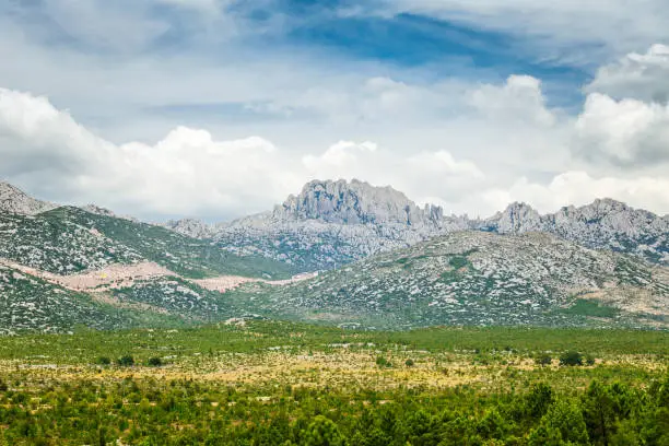 Tulove Grede (Tule beams), rocky limestone massif located in the Velebit Nature Park in Croatia, Europe.