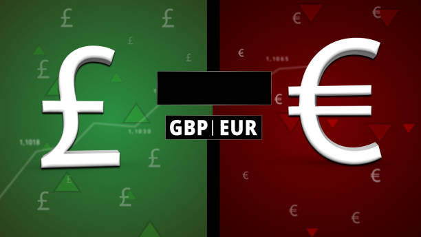 gbp eur обменный курс 3d иллюстрация. редактируемый контент - european union euro note currency forex european union currency stock illustrations