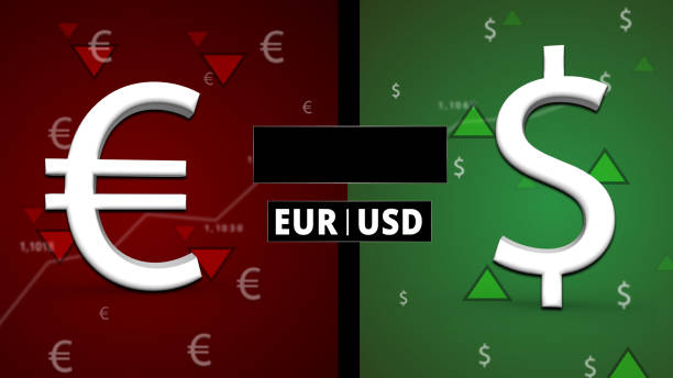eur usd обменный курс 3d иллюстрация. редактируемый контент - european union euro note currency forex european union currency stock illustrations