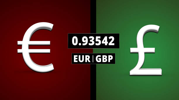 eur gbp обменный курс 3d иллюстрация. редактируемый контент - european union euro note currency forex european union currency stock illustrations