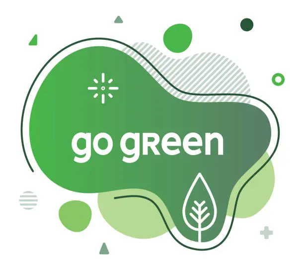 Vector illustration of Go Green Social Media Advertisement Banner