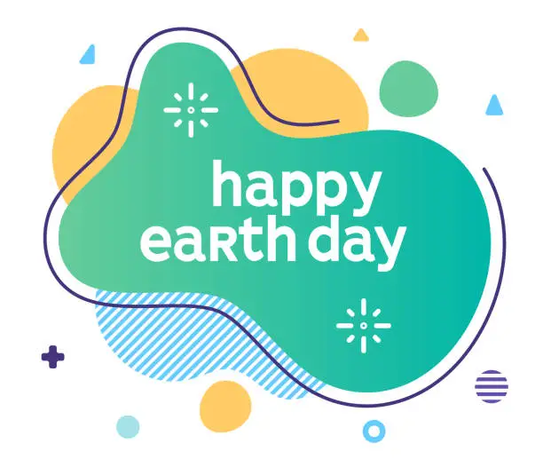 Vector illustration of Happy Earth Day Modern Social Media Template