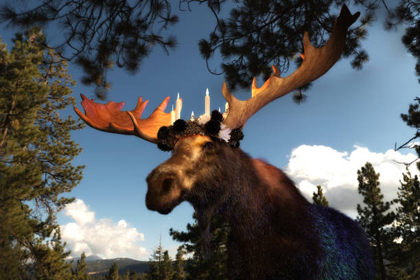 istock Digital 3D Illustration of a Moose 1169100273