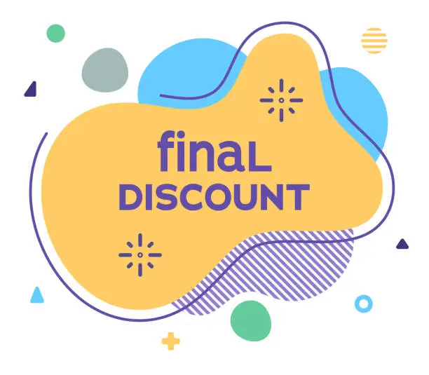 Vector illustration of Final Discount Abstract Web Banner Illustration