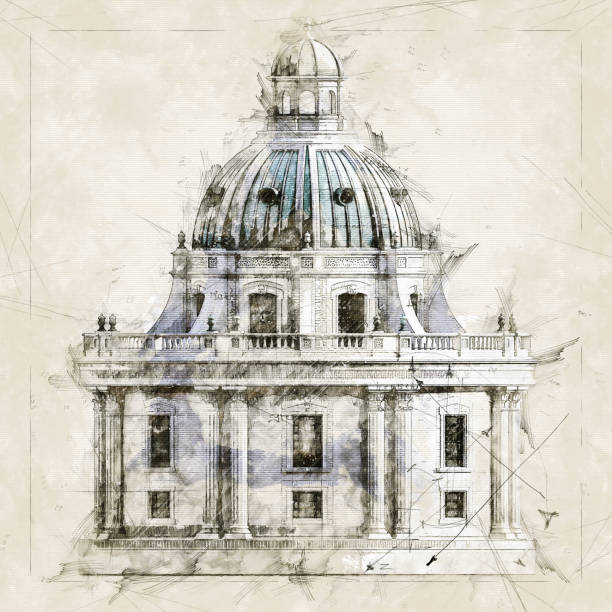 3D Illustration of a fictional Renaissance Building