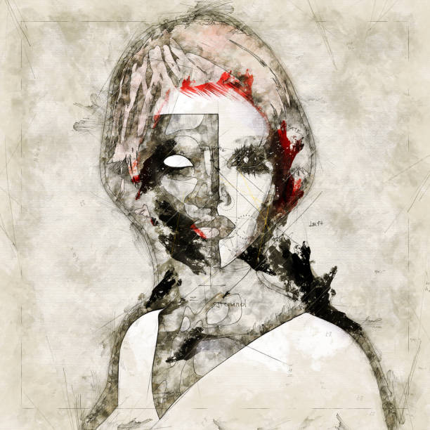 istock Digital artistic Sketch, based on a self-created 3D Illustration of a Female, Model-Release or Property Release not required. 1169100350