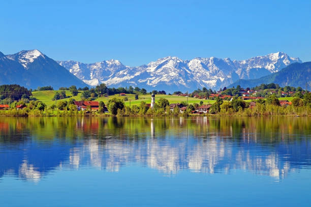 View of the Riegsee from the village Riegsee