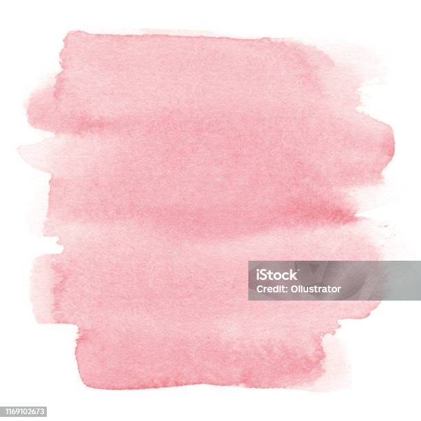 Watercolor Pink Background Stock Illustration - Download Image Now - Watercolor Painting, Pink Color, Textured