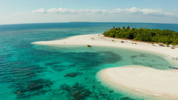 istock Tropical island with sandy beach. Balabac, Palawan, Philippines 1169104022
