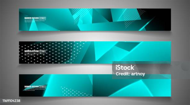 Set The Triangle Background Light Header Banner Abstract Composition Of ...