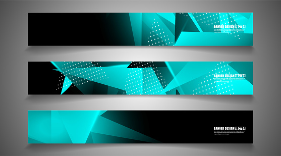 Set The Triangle Background Light Header Banner Abstract Composition Of ...