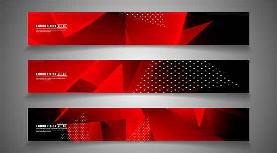 Set The Triangle Background Light Header Banner Abstract Composition Of ...