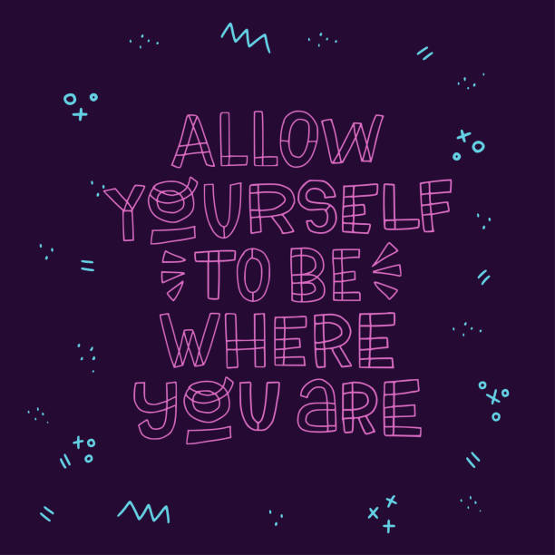 istock Allow yourself to be where you are quote 1169113637