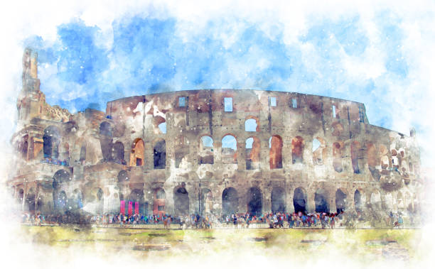 istock part of the Colosseum, Rome, Italy, summer 1169121026